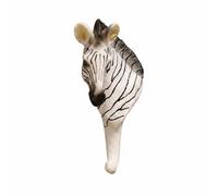 Milageto Éléphant Crochet de Mur Résine Animal Potence 3D Sculpture Suspendue Décoratif Support Accessoires Rangement Élégant Convient Salle de Séjour Chambre Entrée, Zèbre
