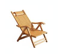 Milageto Fauteuil Inclinable Pliant Transat Pliant Fauteuil Relax Jardin pour Repos, Pause, Naturel, Chaise Courte Classique