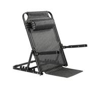 Milageto Fauteuil Relax Pliant Compact | Structure Métallique Robuste, Fauteuil Relaxation Pliable, Peu Encombrant, pr Chambre, Lecture, Étudiants, Adolescents, Rayure Noir
