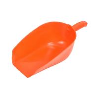 Milageto Feed Pelle de Nourrissage Louche Doseuse Trémie à Grains avec Tête Large et Manche Renforcé pour Portionner Aliments et Additifs Adaptée à Élevage Bovin Bétail Ferme, Orange Large Thick
