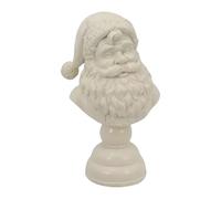 Milageto Figurine de Père Noël Demi-Corps, Buste du Père Noël Décoratif, Décoration de Noel, Pièces Maîtresses de Table à Collectionner, Sculpture Artisanale pour Cheminée et Table, 6x6x15cm
