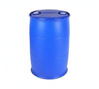 Milageto Fût de Stockage Industriel Tambour Conteneur Bidon Tonnelet en Plastique HDPE Alimentaire 200l avec Fermeture à Double Joint Interne Anti-Fuite Adapté, Array, Bleu, Double Anneau 10,5 Kg