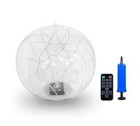 Milageto Lampe Flottante Solaire Piscine Lumière Gonflable RGB LED Étanche IP68 PVC Automatique Le Jour et Éclairage au Crépuscule Adaptée aux Soirées Jardin Terrasse Fêtes, Chaud, 1 Pack