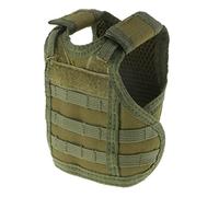 Milageto Mini Molle Vest Porte-bouteille Isolant pour Boissons avec Tissu Résistant Ajustable et Fonction Refroidissement Conçu pour Bouteilles, Armée Verte
