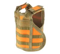 Milageto Mini Molle Vest Porte-bouteille Isolant pour Boissons avec Tissu Résistant Ajustable et Fonction Refroidissement Conçu pour Bouteilles, Orange