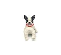 Milageto Miniature Figurine Chien Figurine Animale Statuette Ornement Décor en PVC à Relief Fin Fixation Adhésive Double Face Petite Taille Adaptée à Tableau, Chien Bouledogue Français Assis
