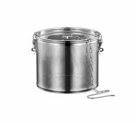 Milageto Passoire Inoxydable Passoire Fines Herbes Infuseur Bouillon Dense Filtre Cuisine Fermeture Sécurisée Crochet Adapté à l'Infusion d'Épices en Cours de Cuisson Maison, 18CM