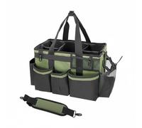 Milageto Pochette Rangement Nettoyage Sac Porte-outils Produits Entretien Poches Latérales Tissu Oxford Bandoulière Détachable Adaptée Professionnel Nettoyage Domicile, Vert Clair