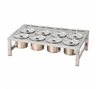 Milageto Porte-Épices Pots En Inox Perçage Organiteur Cuisine Récipients Multifonction Rangement pr, 8 Grilles