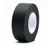 Milageto Ruban de Masquage Papier Peintre Adhésif Crêpé Noir Flexible Retrait Propre Barrière Anticoulure Découpes Nettes Matériau Papier Caoutchouc Adapté aux, 16mm-50m