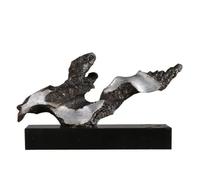 Milageto Sculpture Décorative en Pierre Ornement de Table Statue Abstraite Silhouette Apaisante en Résine et Marbre sur Focal, 63cm 16cm 47cm, J款