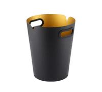 Milageto Seau à Glace En Acier Inoxydable Portable Seau à Bord Cranté Résistant Refroidisseur Bteilles En Acier Inox pr Hôtel, Noir Or