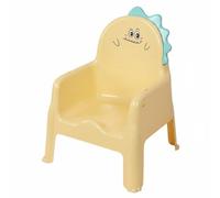 Milageto Siège Enfant Dîner Chaise Haute Fauteuil Bébé Chaise Apprentissage Tabouret Soutien Ergonomique Du Dos et Socle Antiglisse Matière PP Épaissie Plateau, Jaune, Sans Plaque
