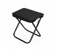 Milageto Siège Pliant Portable Tabouret Pliable Chaise Pliante Banc Pliant Rectangulaire Matelassé Cadre Tubulaire Stable Jambes Croisées avec Poignée de, Noir