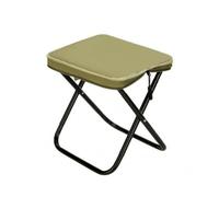 Milageto Siège Pliant Portable Tabouret Pliable Chaise Pliante Banc Pliant Rectangulaire Matelassé Cadre Tubulaire Stable Jambes Croisées avec Poignée de, Vert