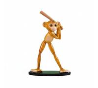 Milageto Statuette Singe Figurine Ornement Animal Décor Résine Teinte Ambrée Transparence Élégante Lumière Réfléchie Discrète, Singe Couple S Embrassant