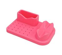 Milageto Support de Rangement pour Forets à Ongles Organisateur Accessoires Fraise à Ongles Boîte de Stockage Pratique pour Machines Outils à Embouts Plastique, Rose Profond