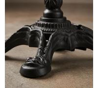 Milageto Support Industriel Socle de Table Base à Quatre Griffes Colonne Décorative Plaque de Montage Fonte Fer Forgé Soutien Équilibré Installation Robuste, 520mm, Noir