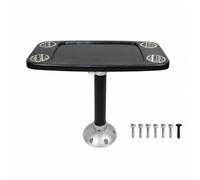Milageto Table Carrée Bateau Porte-Gobels Réglable à 360 Degrés Table Bateau Plateau Amovible Étanche pr Yacht, Carbone