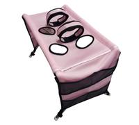 Milageto Table Toiltage pr Léger | Table Toiltage Pliable à Cadre Métallique, Durables, pr Brosge s Ongles, Rose