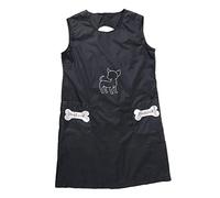 Milageto Tablier de Toilettage en Nylon avec Poche, Respirant et Anti-Taches, Imperméable, pour Toiletteurs, Noir, L