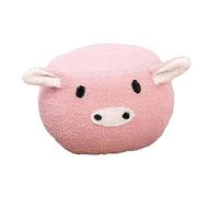 Milageto Tabouret Animal Pouf Rembourré Ottoman Repose-pieds Siège Moelleux Housse Amovible En Peluche pour Enfants Adapté à La Salle de Bain Chambre Cadeau Dé, Cochon rose