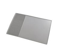 Milageto Tapis Dégouoinant en Silicone Tapis de Séchage pour Évier Égouttoir de Cuisine Silicone Flexible Antidérapant avec Périmètre Surélevé et Convient à Plan de Travail Café 60.5x40.5cm