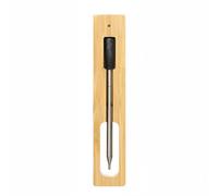 Milageto Thermomètre de Cuisine Connecté Sonde sans Fil Thermomètre Alimentaire Thermomètre Barbecue Thermomètre Viande Aide au Suivi de Cuisson Indication de, Aiguille Longue Unique + Modèle Carré