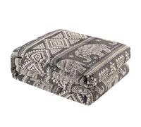 Milam London Jeté Boho, Couvre-lit King Size 220x240cm Anthracite