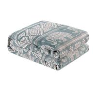 Milam London Jeté Boho, Couvre-lit King Size 220x240cm Bleu Sarcelle