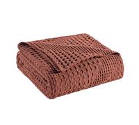 Milam London Jeté de lit Super King Size | 100 % coton doux extra large | Couvre-lits Super King | Couverture pour lit | Collection Joanna | 250 x 280 cm - Terre cuite