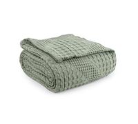 Milam London Jeté de lit Super King Size | 100 % coton doux jetés extra large | Couvre-lits Super King | Couverture pour lit | Collection Joanna | 250 x 280 cm - Vert sauge