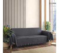 Milam London Jetés de Canapé Grand 3 Places | Housse de Canapé 3 Places | Jeté Gris pour Canapé, Divan, Sofa | Couverture Jetés pour Grands Canapés | 180 x 300 cm