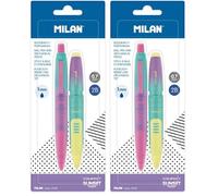 MILAN - 1 stylo à bille encre bleue + 1 porte-mines Compact Sunset (Lot de 2)