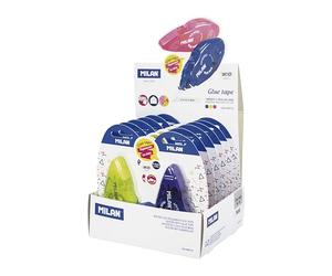 Milan 44GT12 Présentoir 12 colles en ruban 8,4mm x 12m