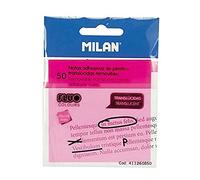 MILAN 50 Notes adhésives translucides amovibles rose Fluo 76 x 76 mm 411260850 Taille Unique