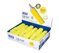 Milan 80036 Boîte de 12 surligneurs plats Jaune