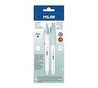 MILAN Blister 1 stylo P1 encre bleue + 1 porte-mines PL1 0,7 mm Edition + BWM10447IBG Blanc et turquoise Set 2 pièces