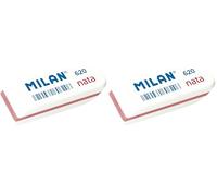MILAN Blister 2 Gommes Blanches (Lot de 2)