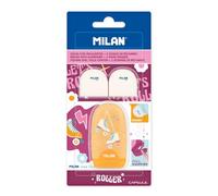 MILAN® Blister d'affûtage CAPSULE série spéciale Roller + 2 gommes de rechange