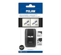 MILAN® Blister d'affûtage Compact série spéciale Shadow + 2 gommes de rechange