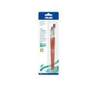 MILAN® Blister de 3 pinceaux Plats série 121 n° 2, 8 et 12