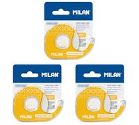 MILAN Blister distributeur ruban adhésif double face 15 mm x 10 m (Lot de 3)
