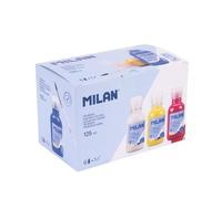 MILAN - Boîte de 6 bouteilles de gouache de 125ml Couleurs Assorties