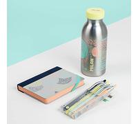 MILAN® Bouteille isotherme + 4 stylos colorés + bloc-notes série Silver