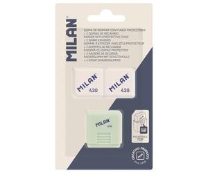 MILAN BYM10330 Blister caoutchouc School 430 avec caoutchouc de remplacement