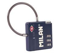 MILAN® Cadenas métallique TSA avec serrure à combinaison, collection 430 since 1918, bleu
