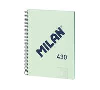 MILAN® Cahier à spirales, papier quadrillé, 80 feuilles A4, série 1918, vert