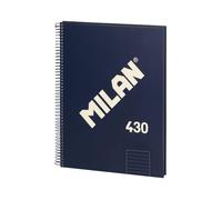 MILAN® Cahier A4 à couverture rigide, ligné, 80 feuilles, série 1918, bleu
