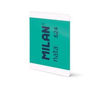 MILAN Cahier A4 encollé, papier quadrillé, 48 feuilles nata, vert